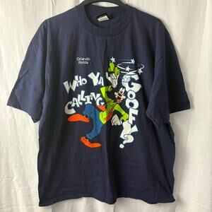 Mickey Unlimited Vintage Who Ya Calling Goofy Graphic T-Shirt XL Orlando FLorida